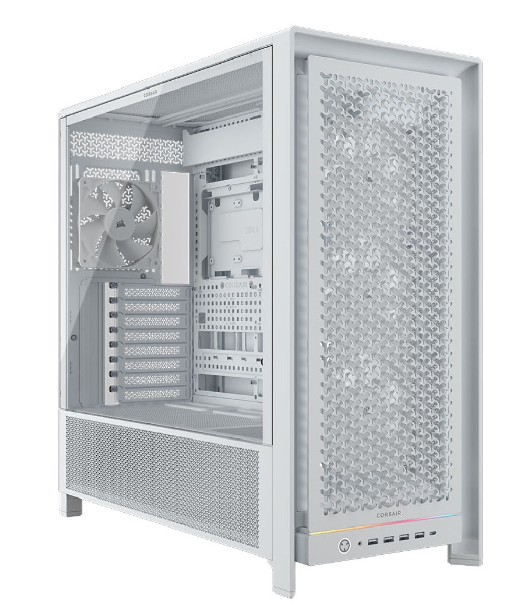 Corsair 5000D Workstation Mid Tower Case - White - CORSAIR | TechFinder UK
