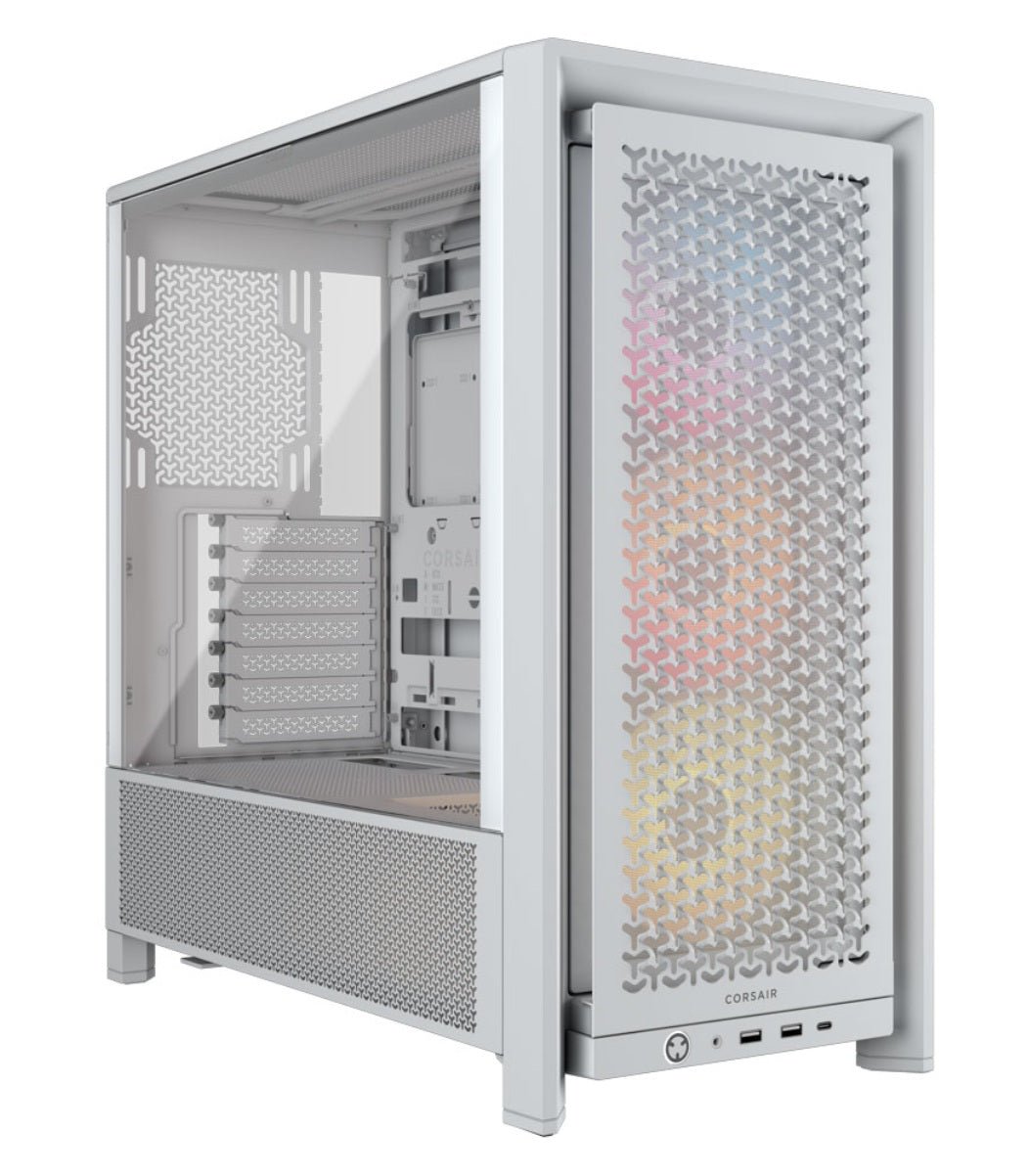 Corsair Frame 4000D RS Mid Tower Case - White - CORSAIR | TechFinder UK