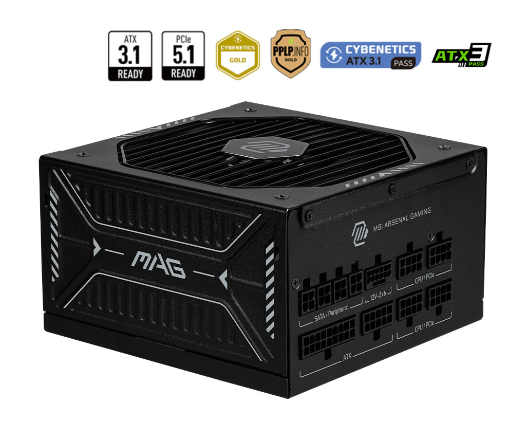 MSI MAG A850GLS PCIe 5 850W Fully Modular Power Supply