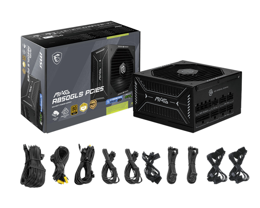 MSI MAG A850GLS PCIe 5 850W Fully Modular Power Supply