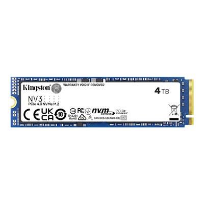 Kingston NV3 4TB M.2 NVMe PCIe 4.0 Solid State Drive - Kingston | TechFinder UK