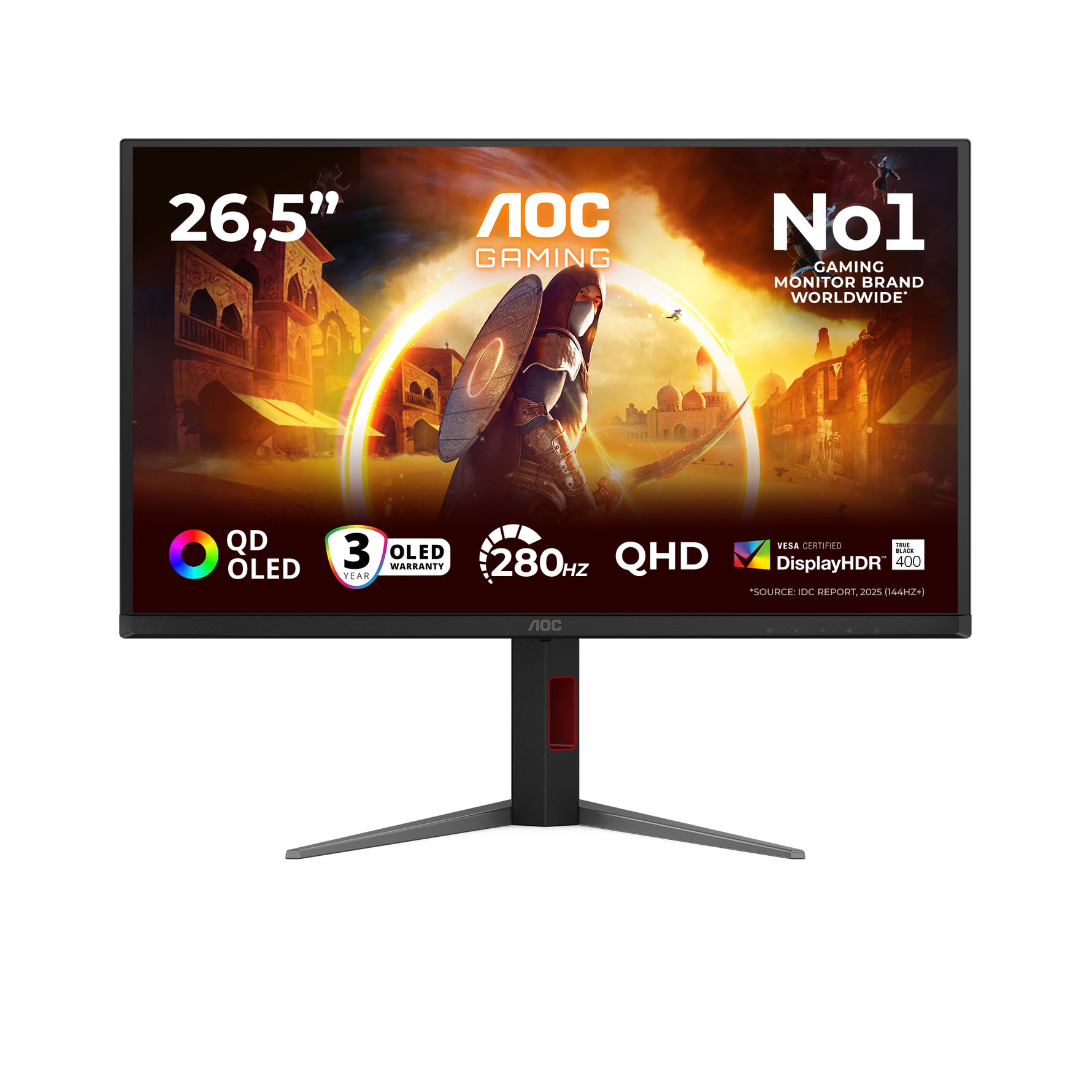 AOC AGON Q27G4ZD 26.5" QHD 280Hz QD-OLED Gaming Monitor (Black)