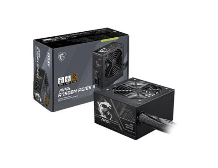 MSI MAG A750BN PCIe5 II 750W 80+ Bronze ATX 3.1 PSU - MSI | TechFinder UK