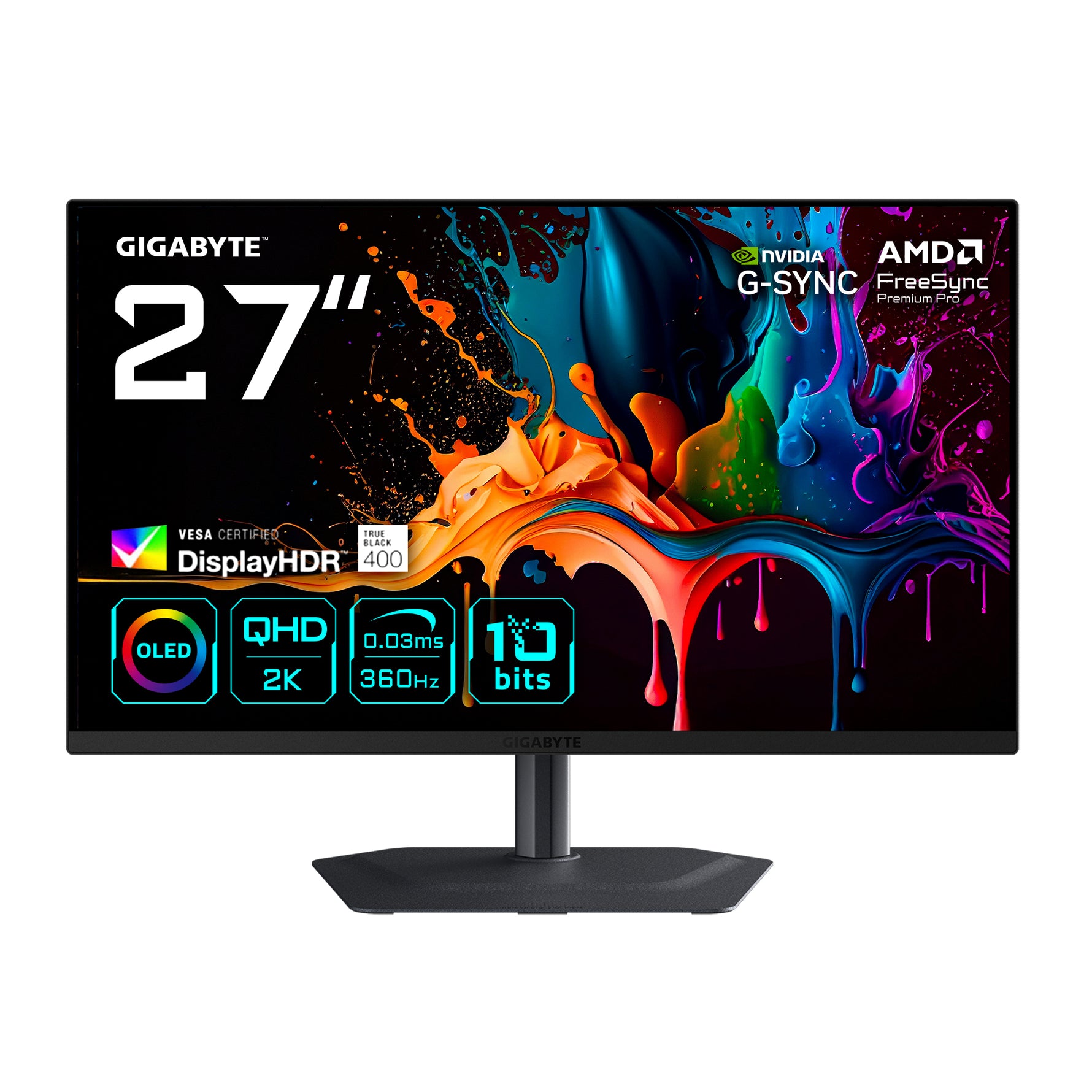 Gigabyte MO27Q3 27" QHD 360Hz QD-OLED Gaming Monitor (Black)