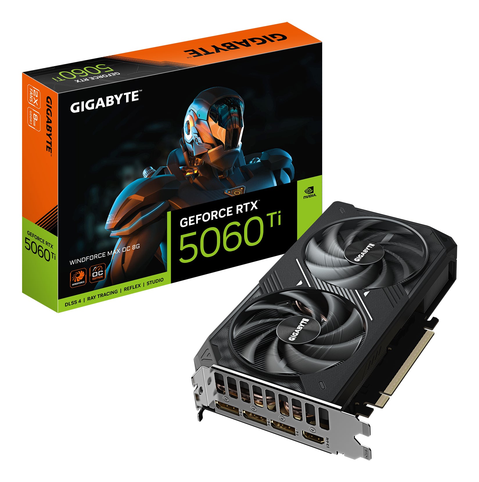 Gigabyte GeForce RTX 5060 Ti Windforce Max OC 8GB GDDR7 Graphics Card - Gigabyte | TechFinder UK