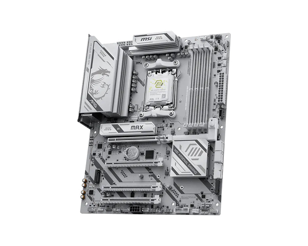 MSI MAG B850 Gaming Plus Max Wi-Fi ATX Motherboard AM5 DDR5 White
