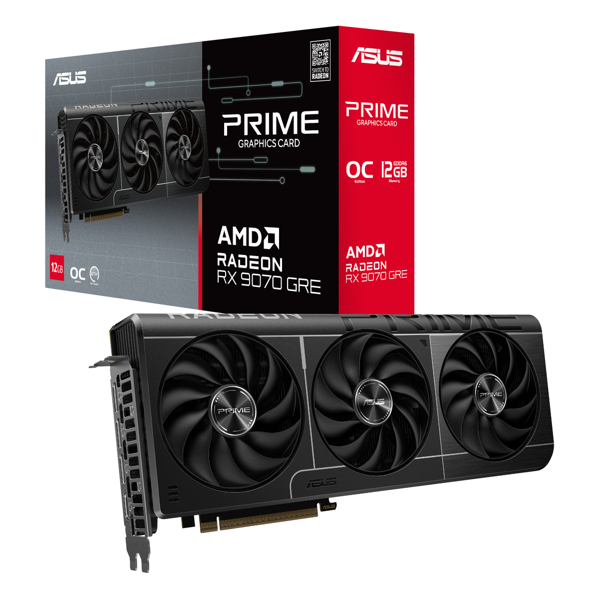 ASUS Prime Radeon RX 9070 GRE OC 12GB GDDR6 Graphics Card