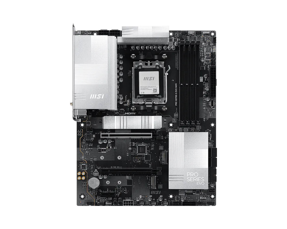 MSI PRO X870E - S EVO WIFI AM5 ATX Motherboard - MSI | TechFinder UK