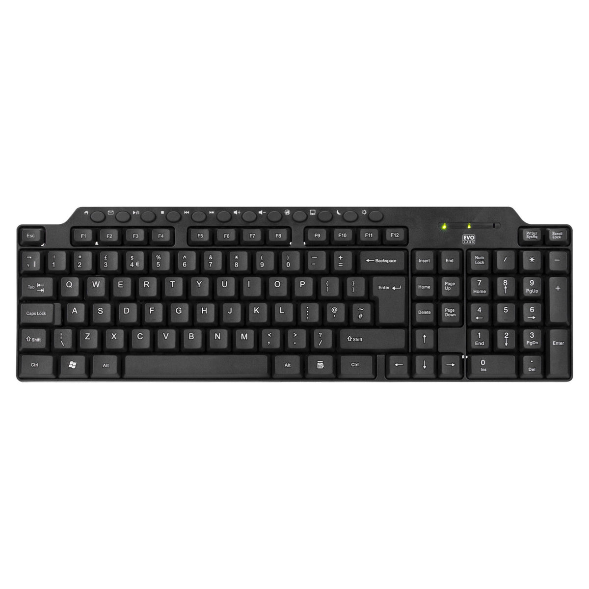  Full Size Qwerty UK Layout Keyboard with Optical Sensor Mouse