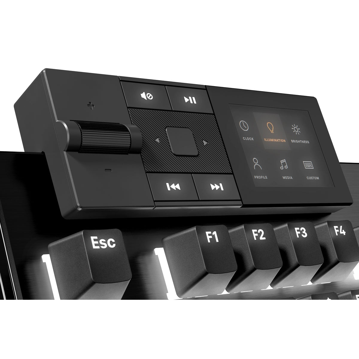 Be Quiet! Dark Mount Silent Linear Modular ARGB Gaming Keyboard with 8 Customisable Display Keys