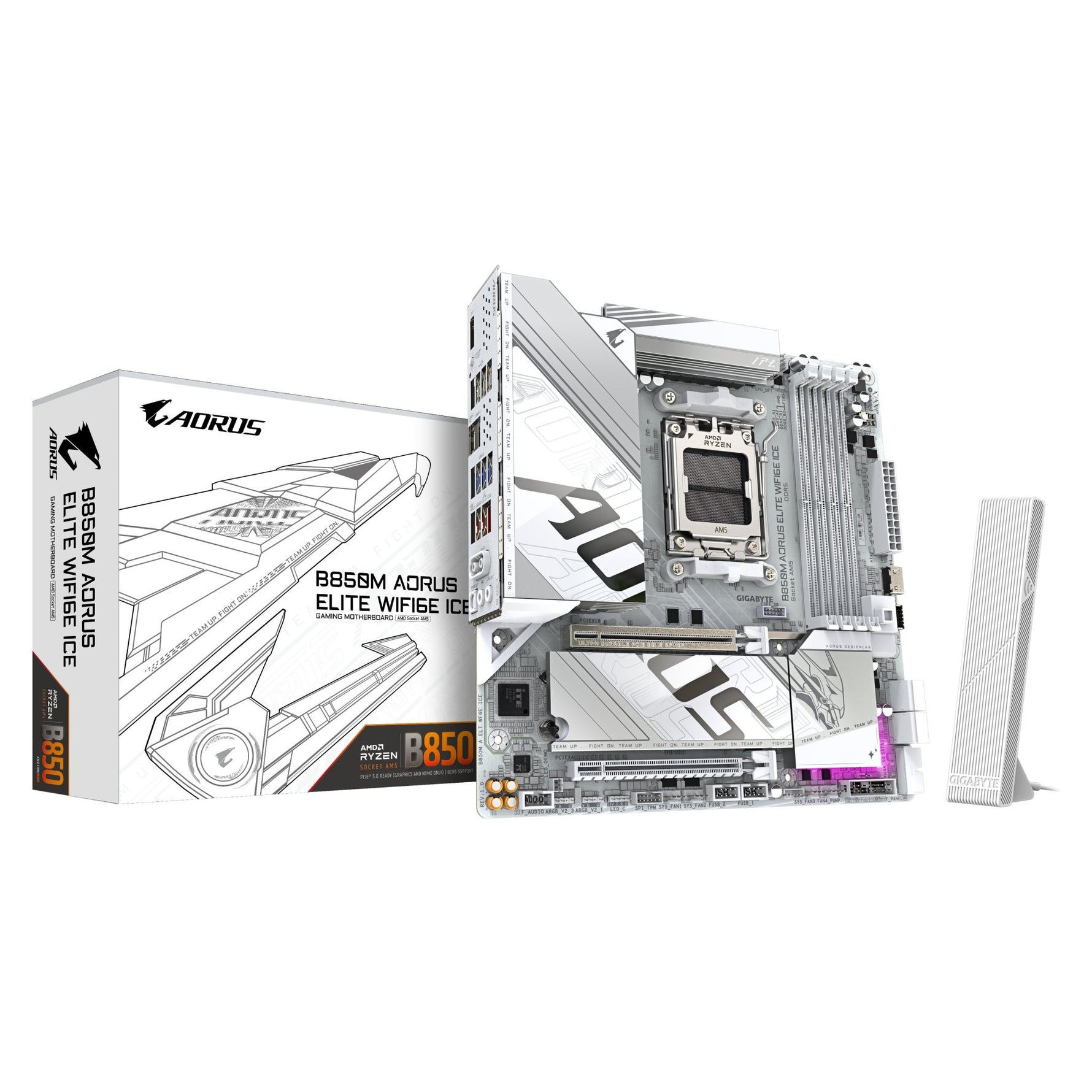 GIGABYTE B850M AORUS ELITE WIFI6E ICE Motherboard - GIGABYTE | TechFinder UK