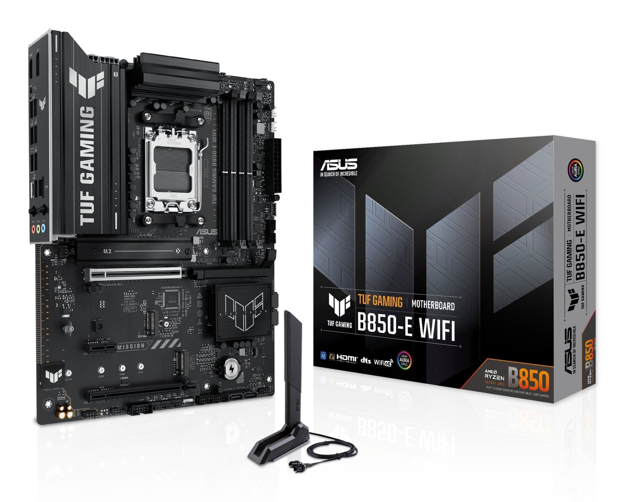 ASUS TUF GAMING B850 - E WIFI AMD B850 Socket AM5 ATX - ASUS | TechFinder UK
