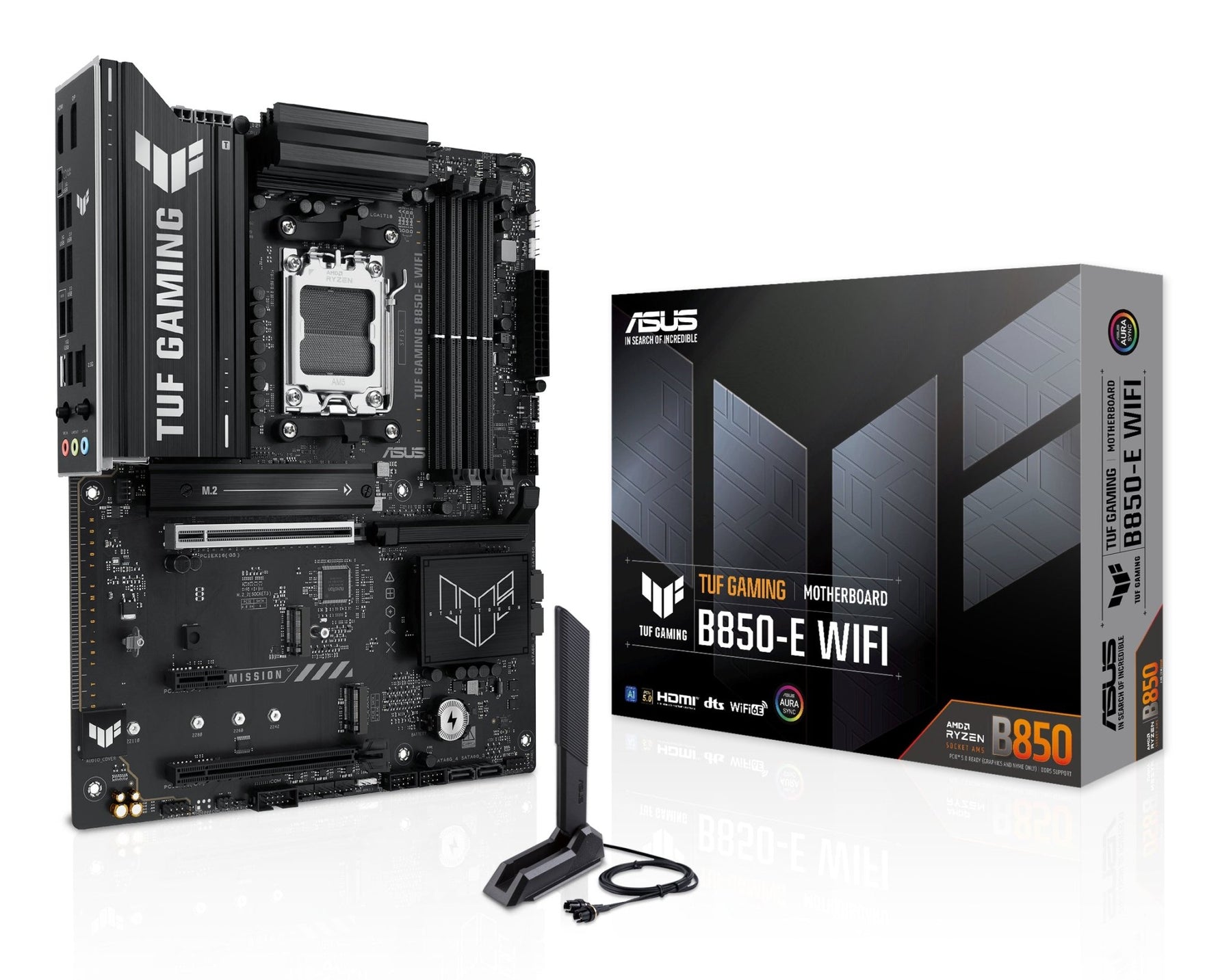 ASUS TUF GAMING B850 - E WIFI AMD B850 Socket AM5 ATX - ASUS | TechFinder UK