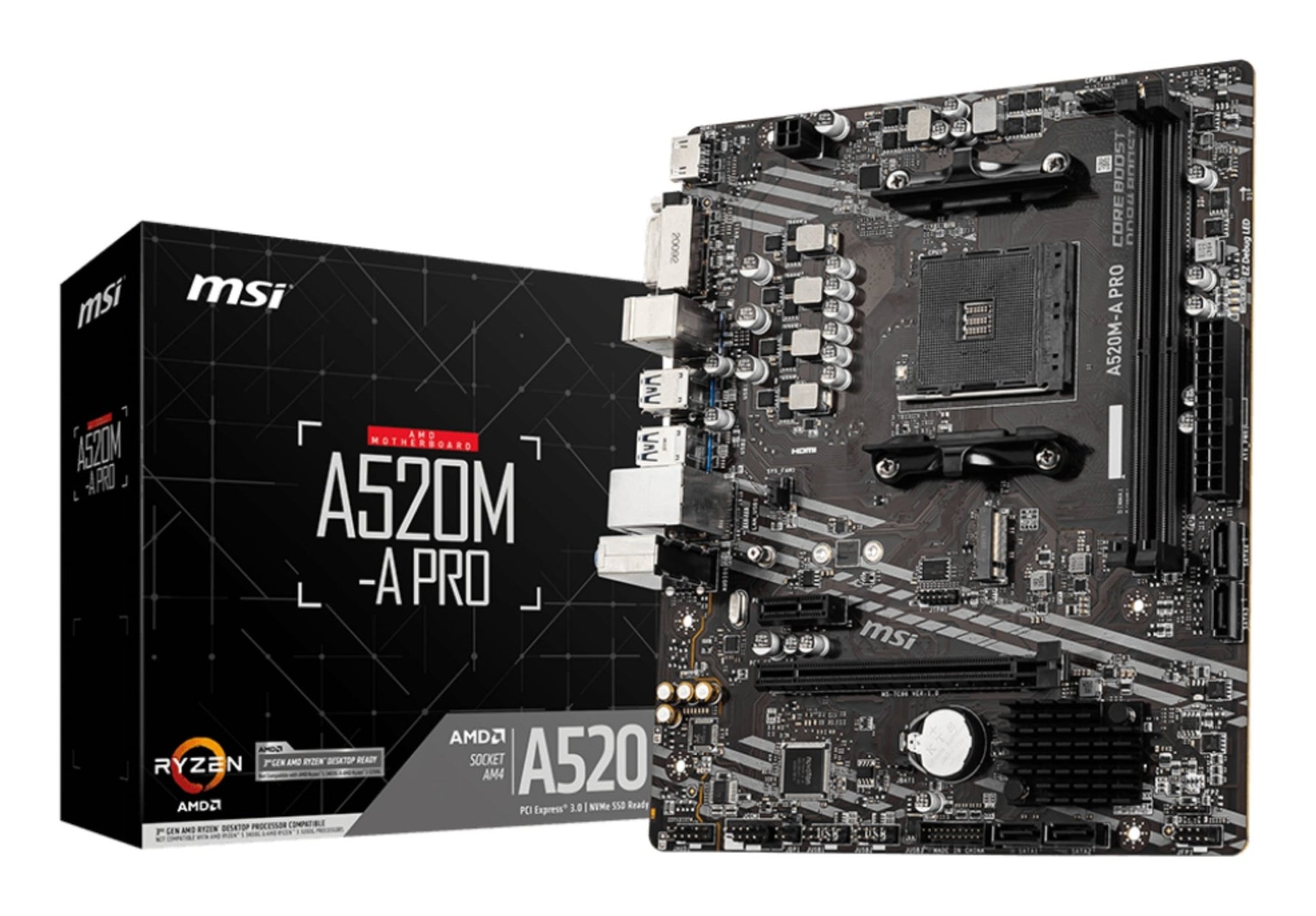 MSI A520M - A PRO motherboard AMD A520 Socket AM4 micro ATX - MSI | TechFinder UK