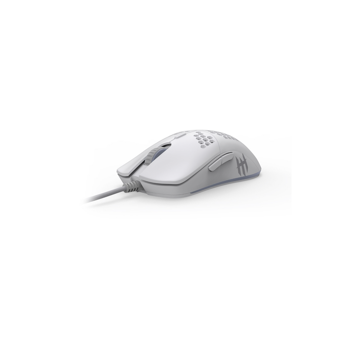 Tecware Exo Elite Wired USB Gaming Mouse, PixArt 3389, 16000 DPI Native, 400 IPS, 1000Hz, Huano Switches 20M Clicks, 11 RGB Modes, 69g Honeycomb, 1.8m Paracord, White