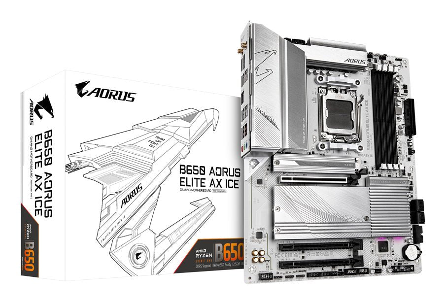 GIGABYTE B650 AORUS ELITE AX ICE B650 AM5 ATX Motherboard - GIGABYTE | TechFinder UK