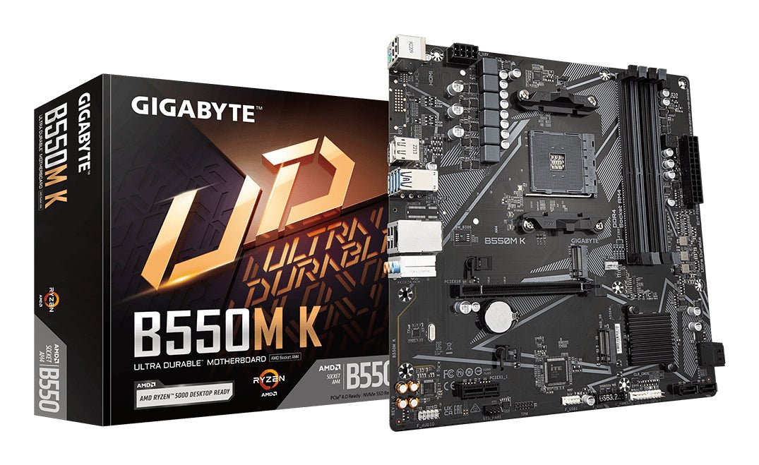 GIGABYTE B550M K B550 AM4 mATX Motherboard - GIGABYTE | TechFinder UK