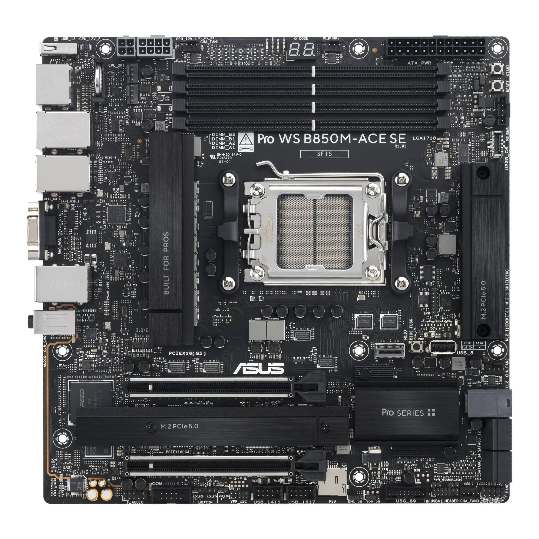ASUS PRO WS B850M - ACE SE AM5 Micro ATX Workstation Motherboard - ASUS | TechFinder UK