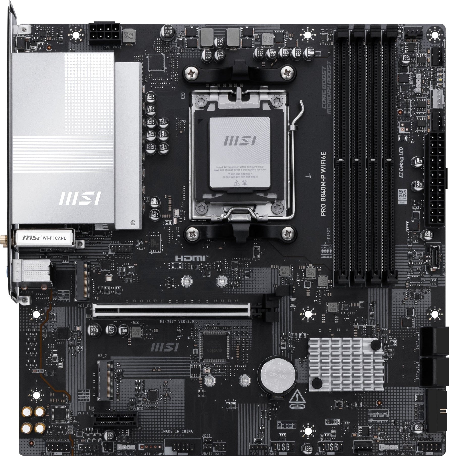 MSI PRO B840M - P WiFi6E AM5 Micro ATX Motherboard - MSI | TechFinder UK