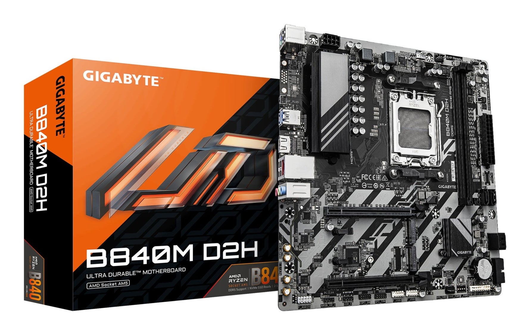 Gigabyte B840M D2H AM5 Micro ATX Motherboard - GIGABYTE | TechFinder UK