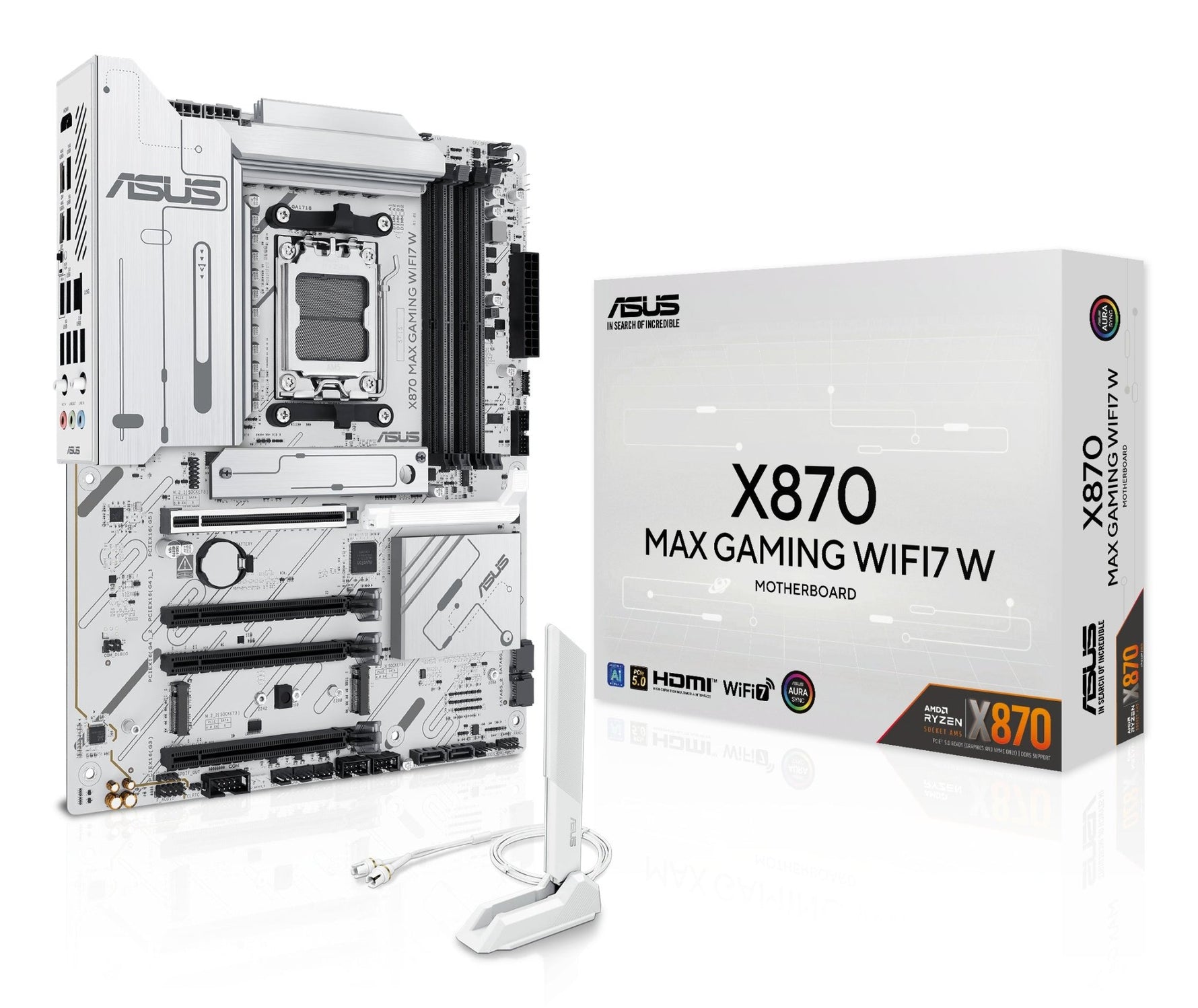 ASUS X870 MAX Gaming WiFi7 W AM5 ATX Motherboard - ASUS | TechFinder UK