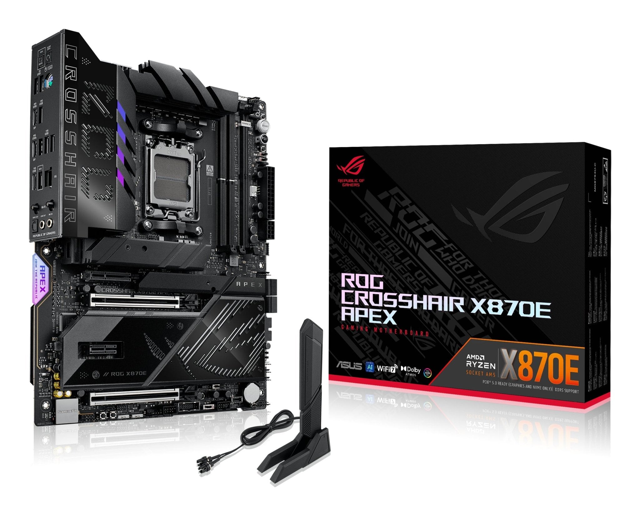ASUS ROG Crosshair X870E Apex AM5 ATX Motherboard - ASUS | TechFinder UK