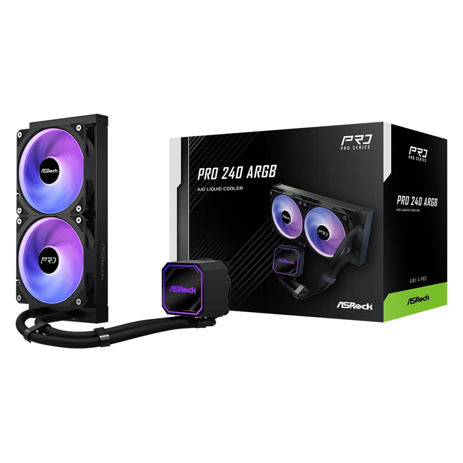 ASRock Pro 240 ARGB AIO Liquid CPU Cooler