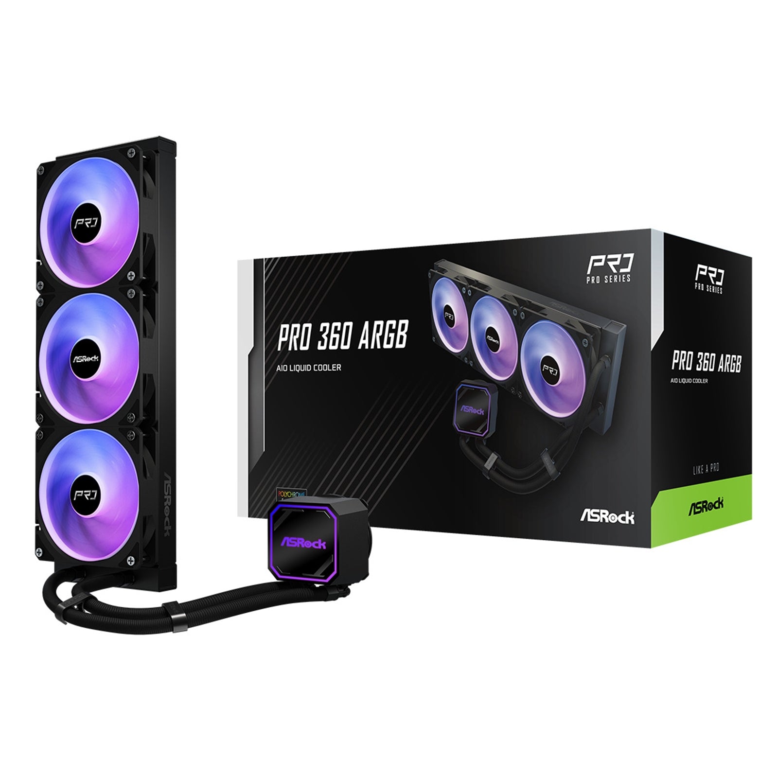 ASRock Pro 360 ARGB AIO Liquid CPU Cooler