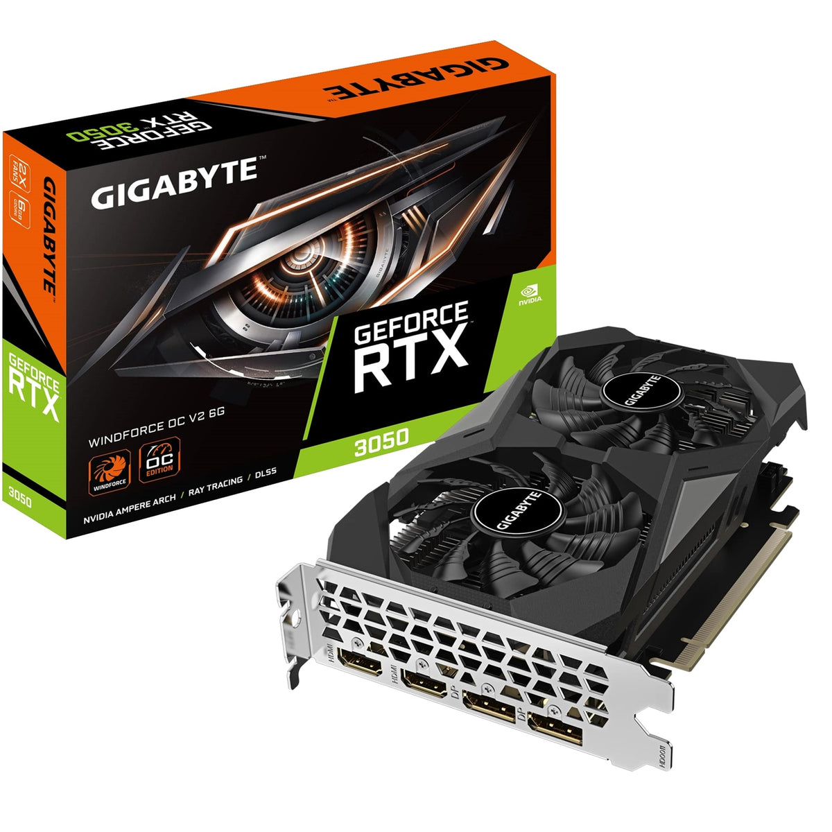 Gigabyte NVIDIA GeForce RTX 3050 WINDFORCE OC V2 6GB GDDR6 Graphics Card