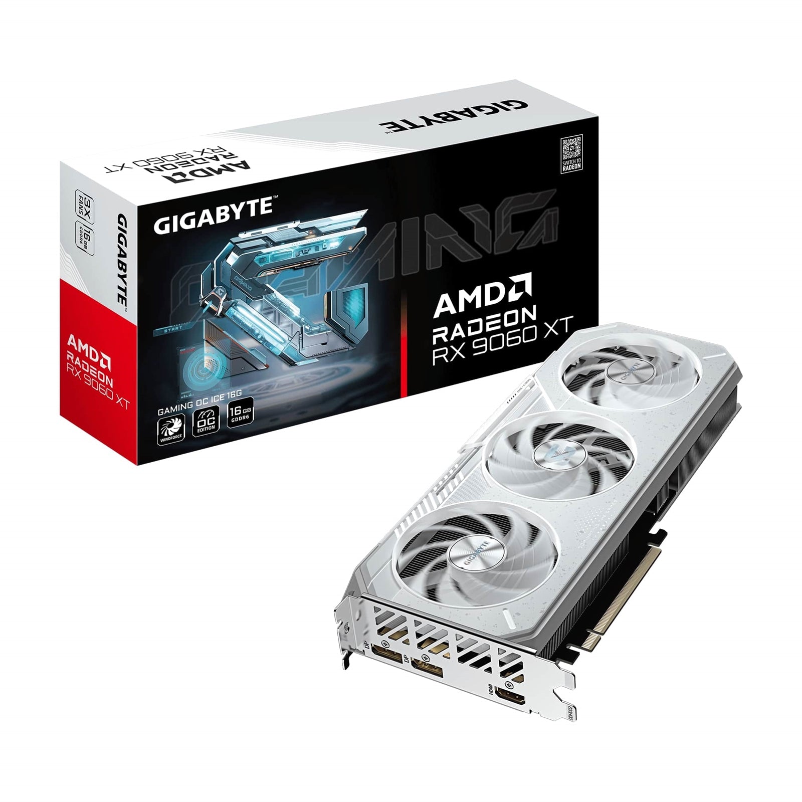 Gigabyte AMD Radeon RX 9060 XT GAMING ICE OC 16GB GDDR6 Graphics Card