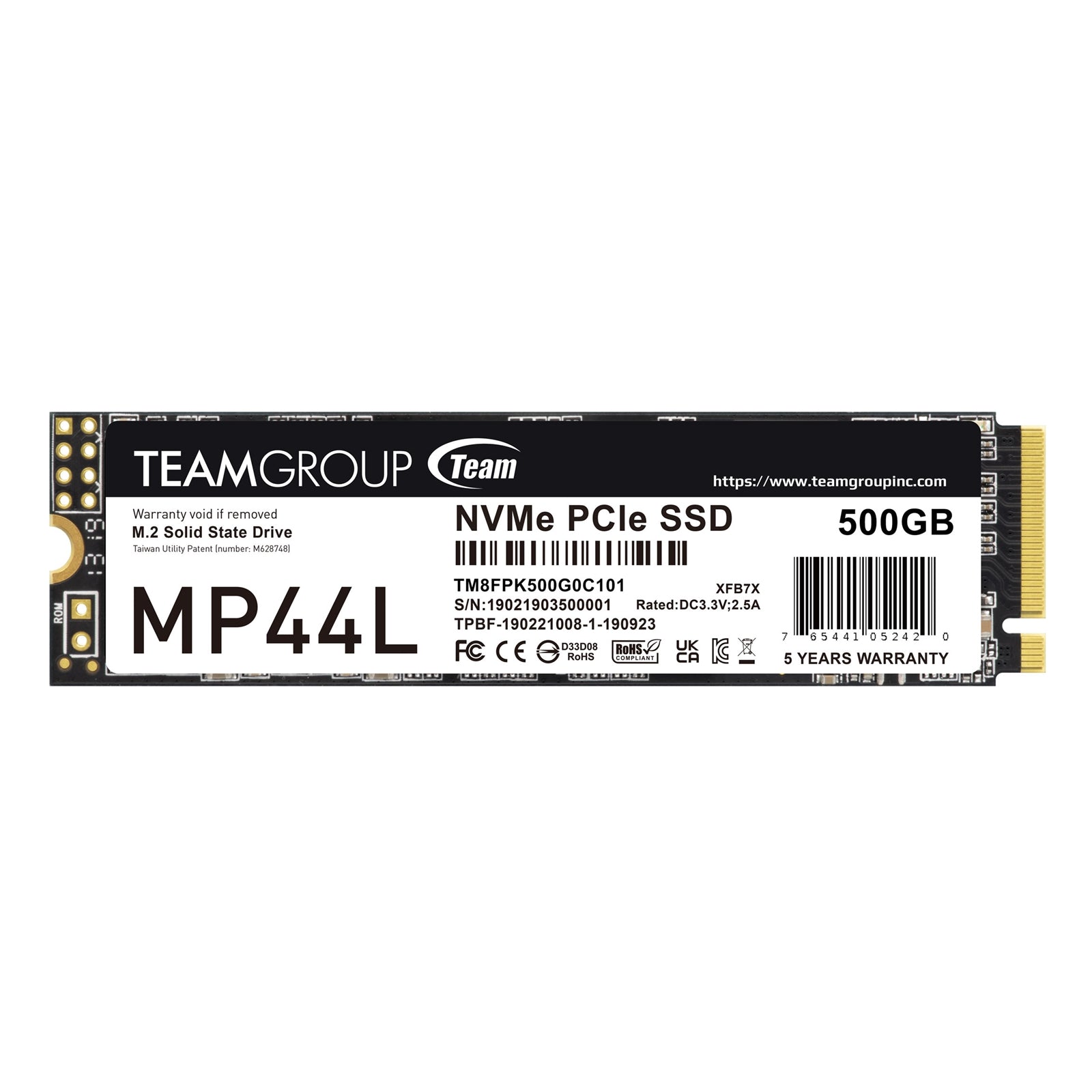 Team MP44L (TM8FPK500G0C101) 500GB NVMe SSD
