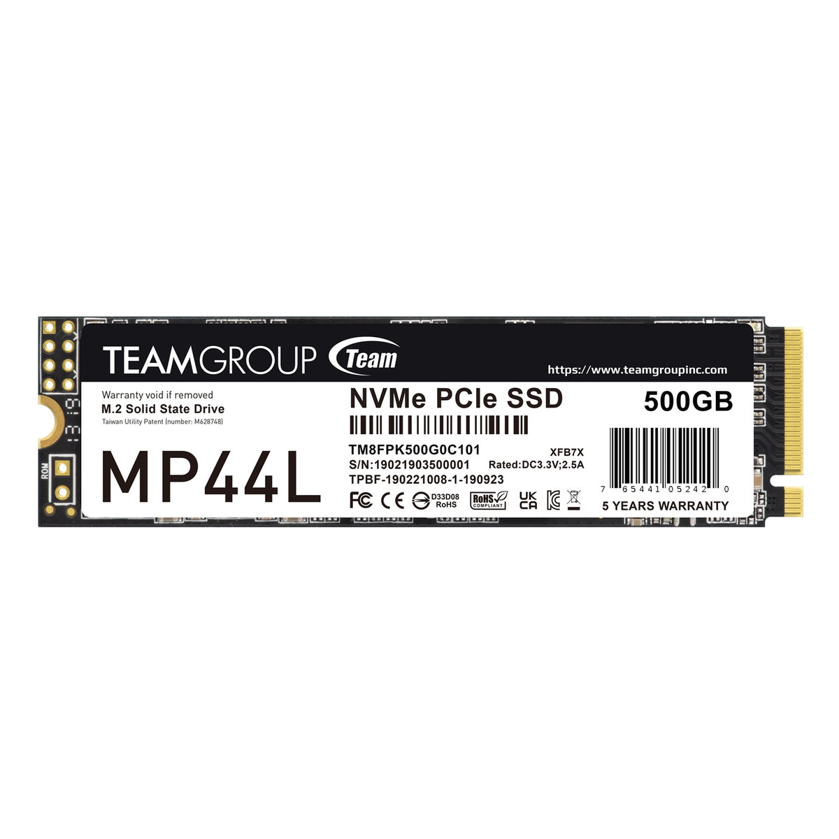 Team MP44L (TM8FPK500G0C101) 500GB NVMe SSD