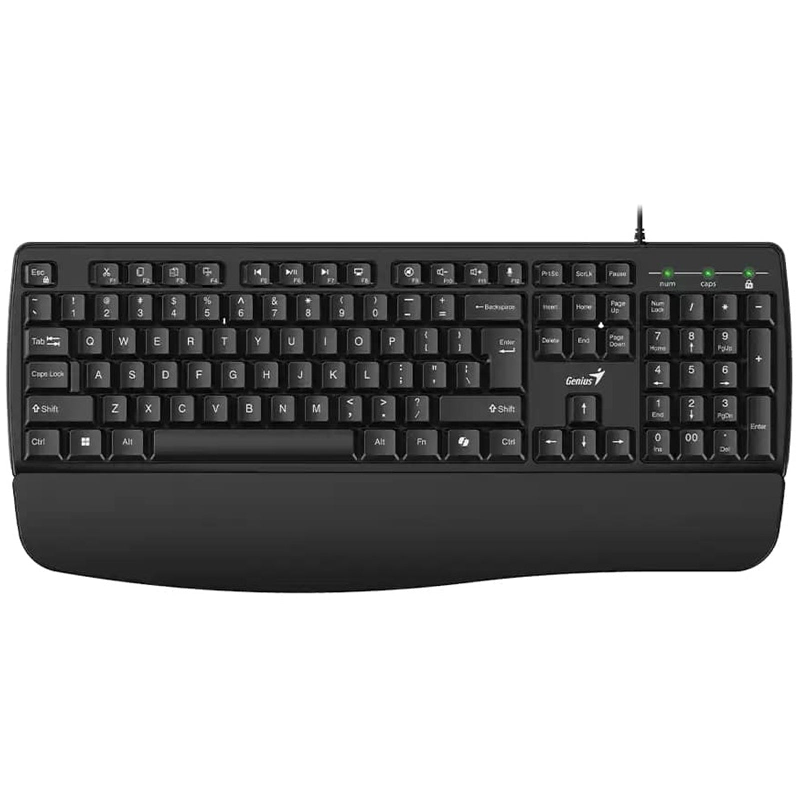 Genius KB-123 Wired AI Copilot Business Keyboard with Palm Rest