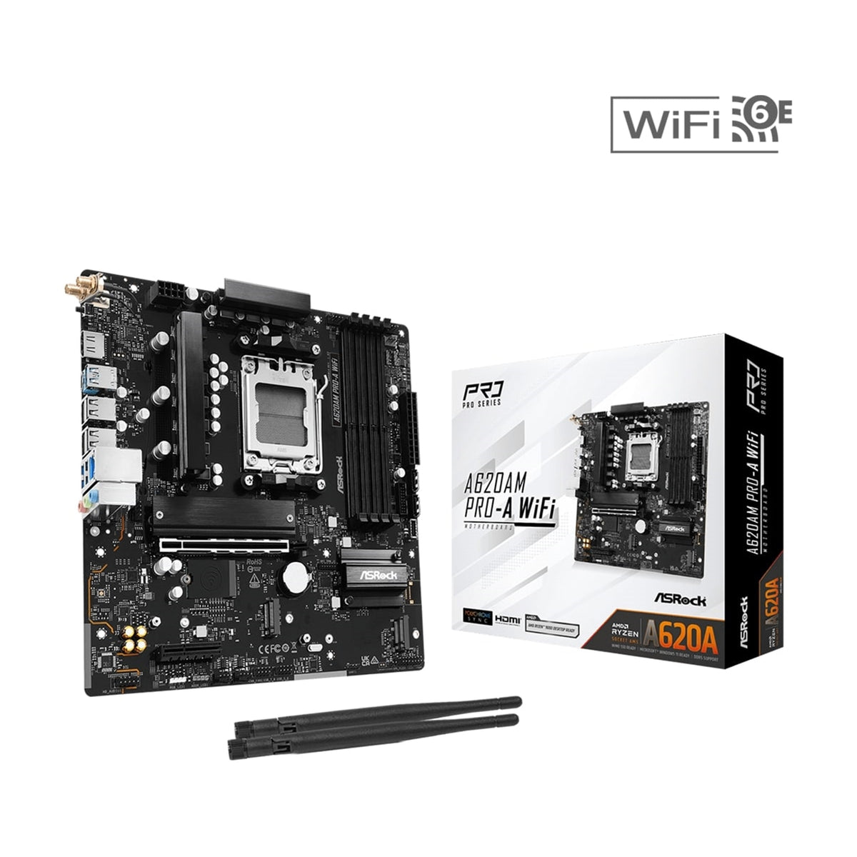 ASRock A620AM PRO-A WIFI AMD AM5 Socket Motherboard