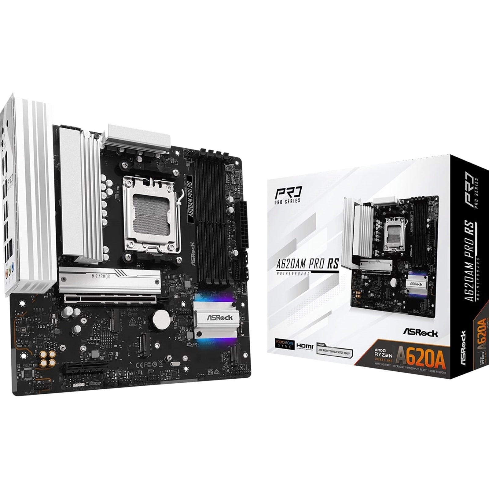 ASRock A620AM PRO RS AMD AM5 Socket Motherboard