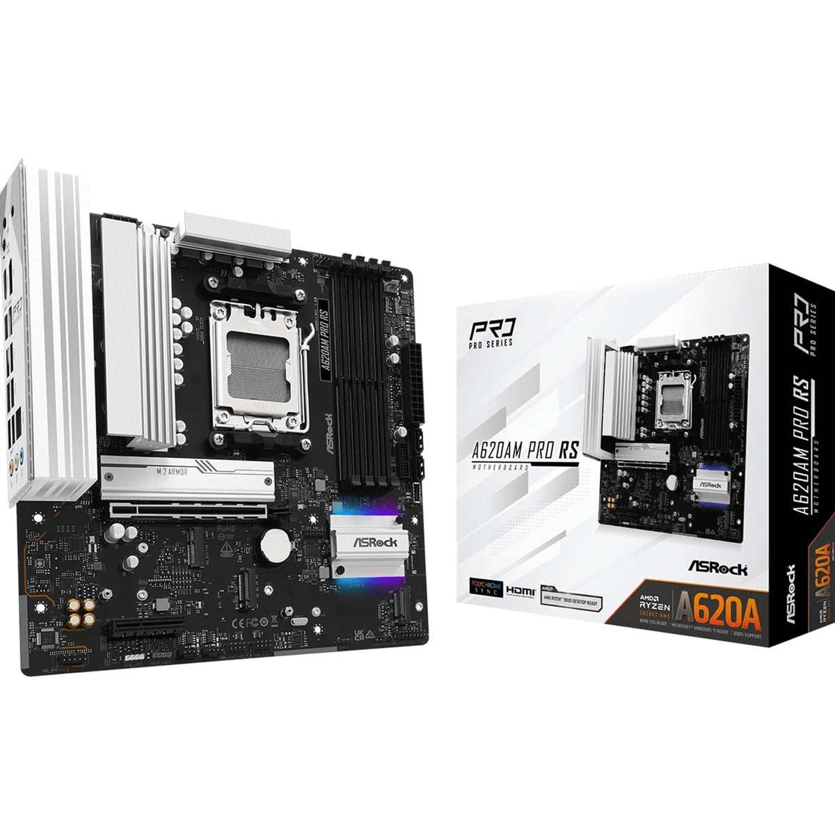 ASRock A620AM PRO RS AMD AM5 Socket Motherboard