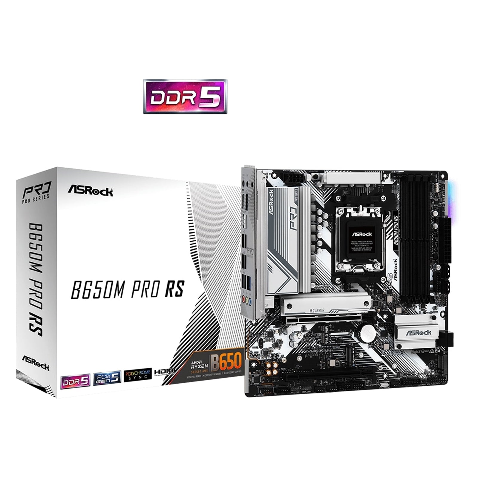 ASRock B650M Pro RS AMD AM5 Socket Motherboard