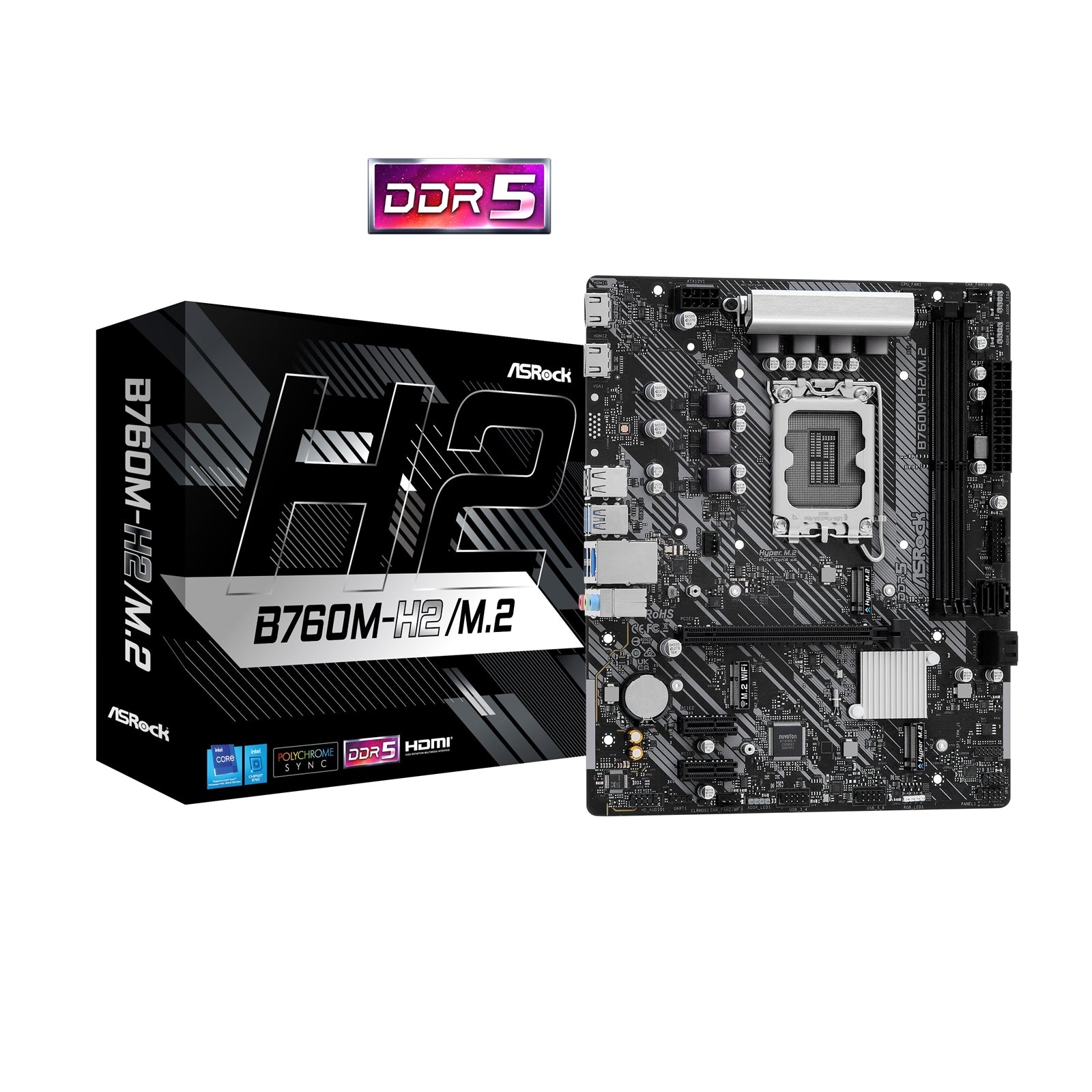 ASRock B760M-H2/M.2 Intel 1700 Socket Motherboard