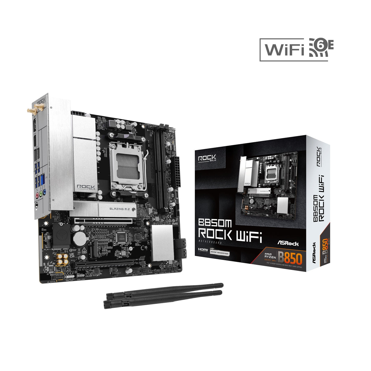ASRock B850M Rock WiFi AMD AM5 Socket Motherboard