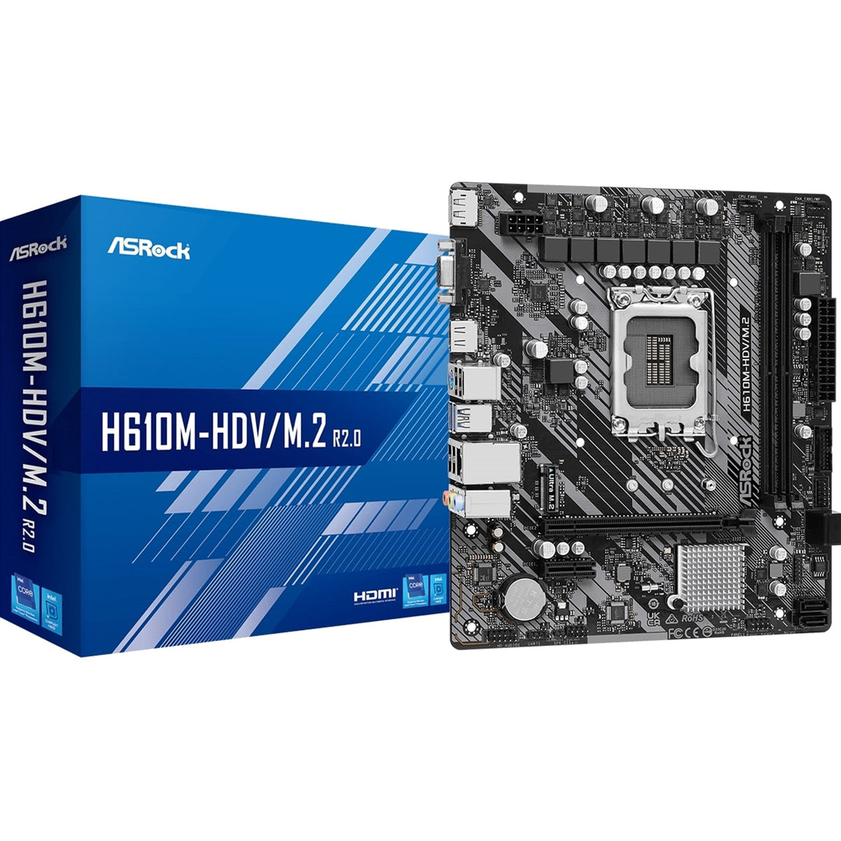 ASRock H610M-HDV/M.2 R2.0 Super Alloy Intel 1700 Socket Motherboard