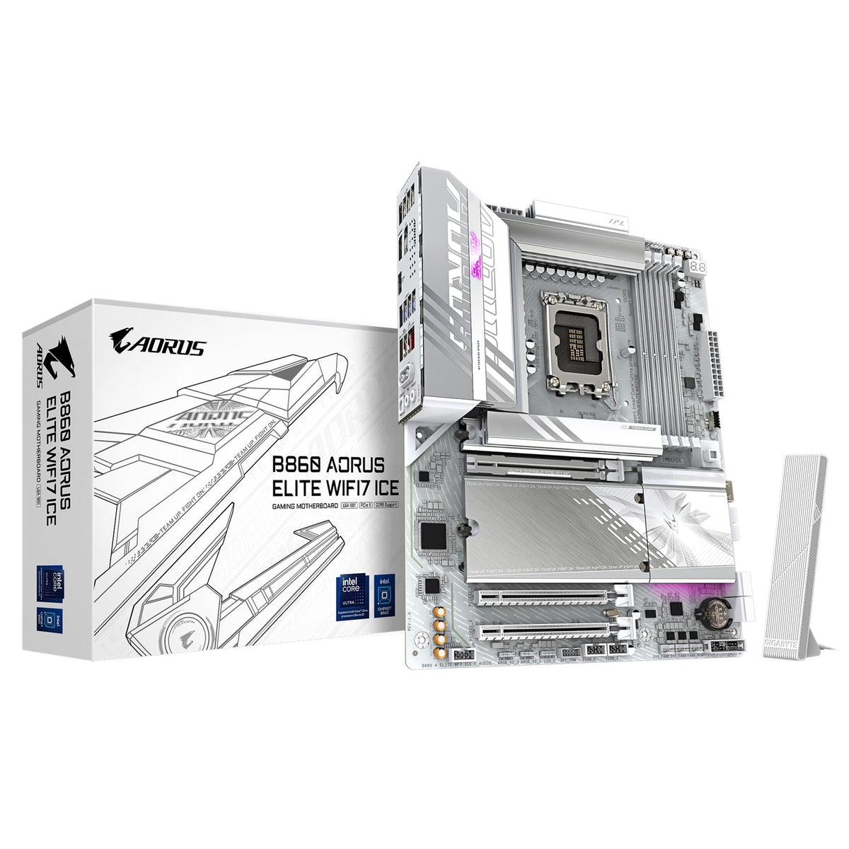 Gigabyte B860 AORUS ELITE WIFI7 ICE Intel 1851 Socket Motherboard