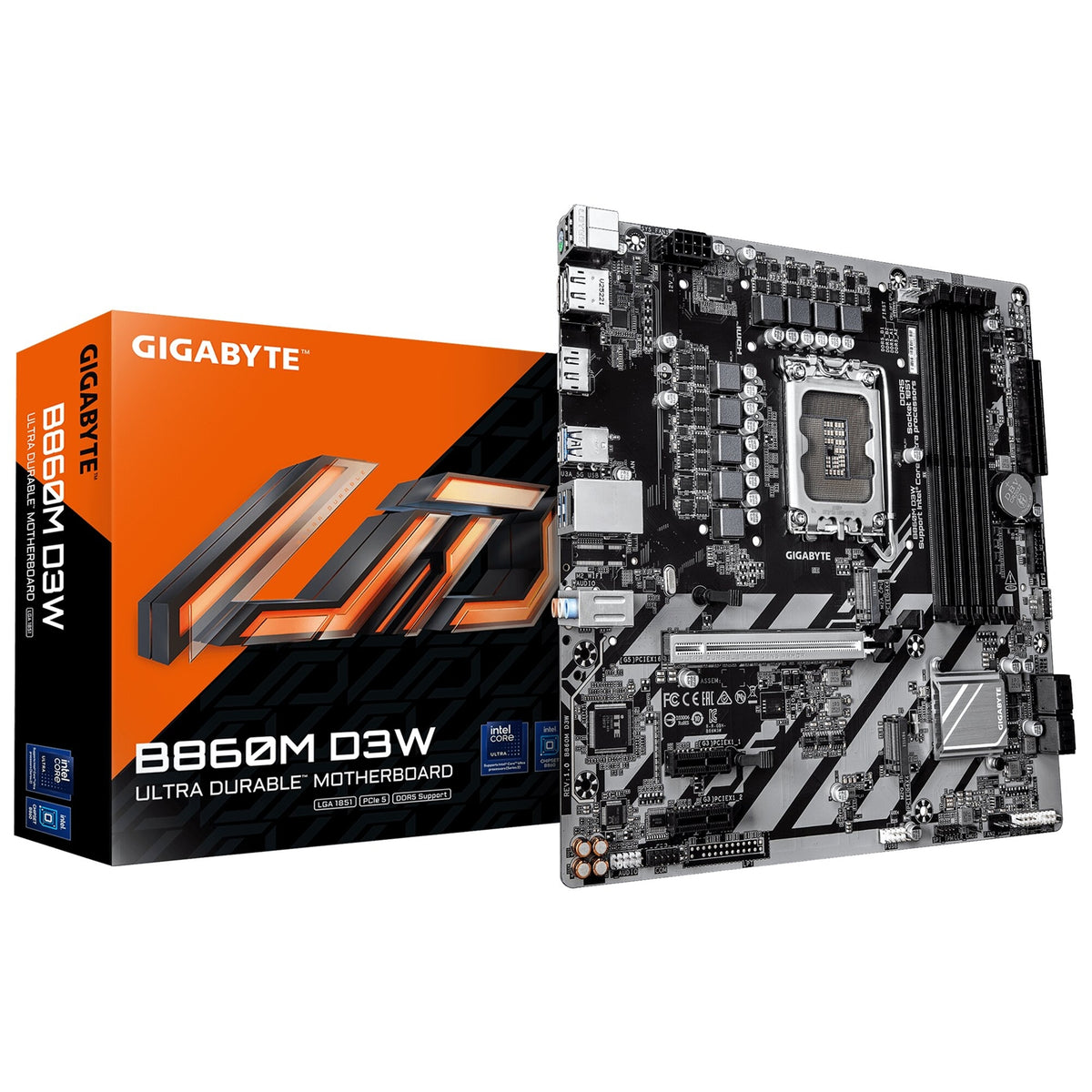 Gigabyte B860M D3W Intel 1851 Socket Motherboard