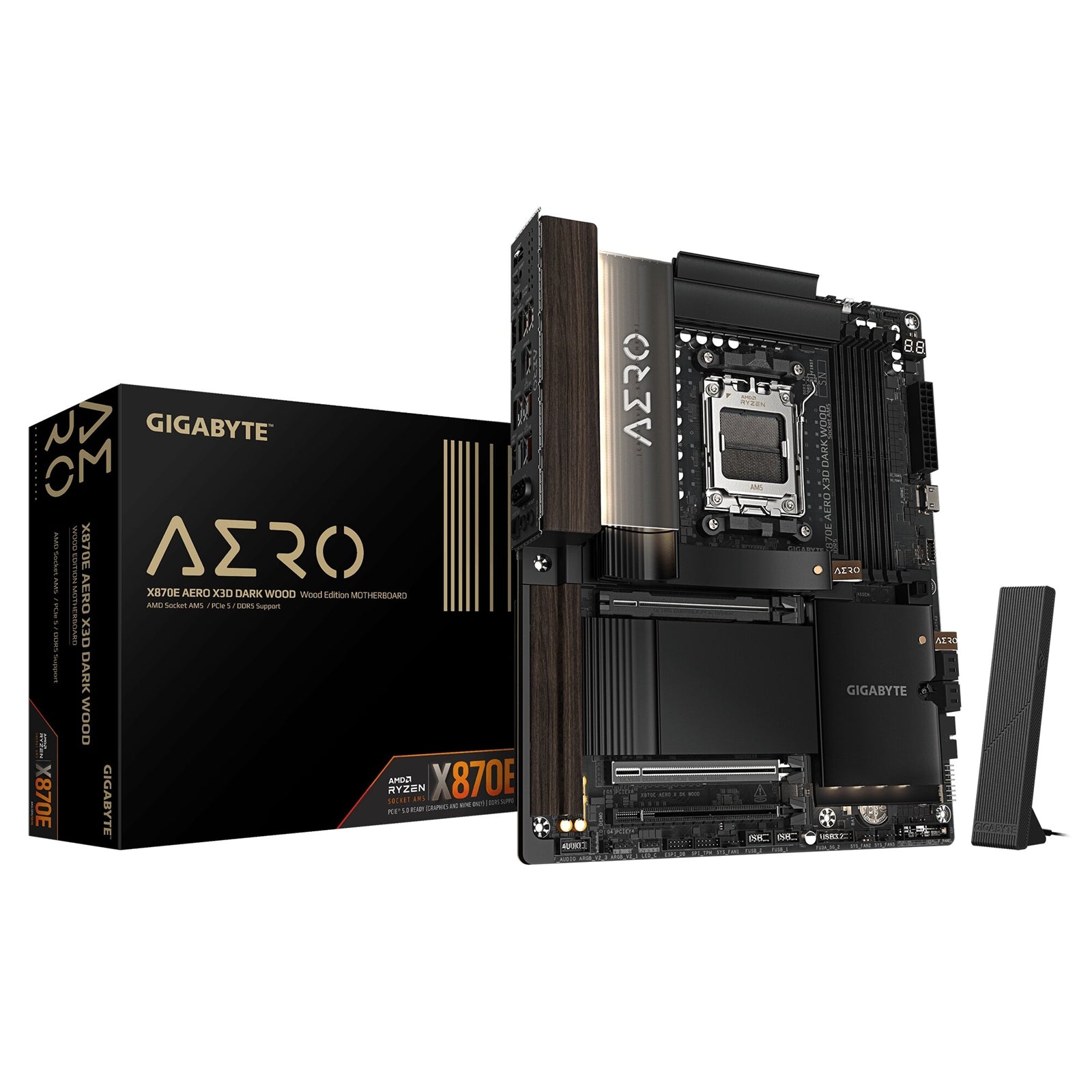 Gigabyte X870E AERO X3D DARK WOOD AMD AM5 Socket Motherboard
