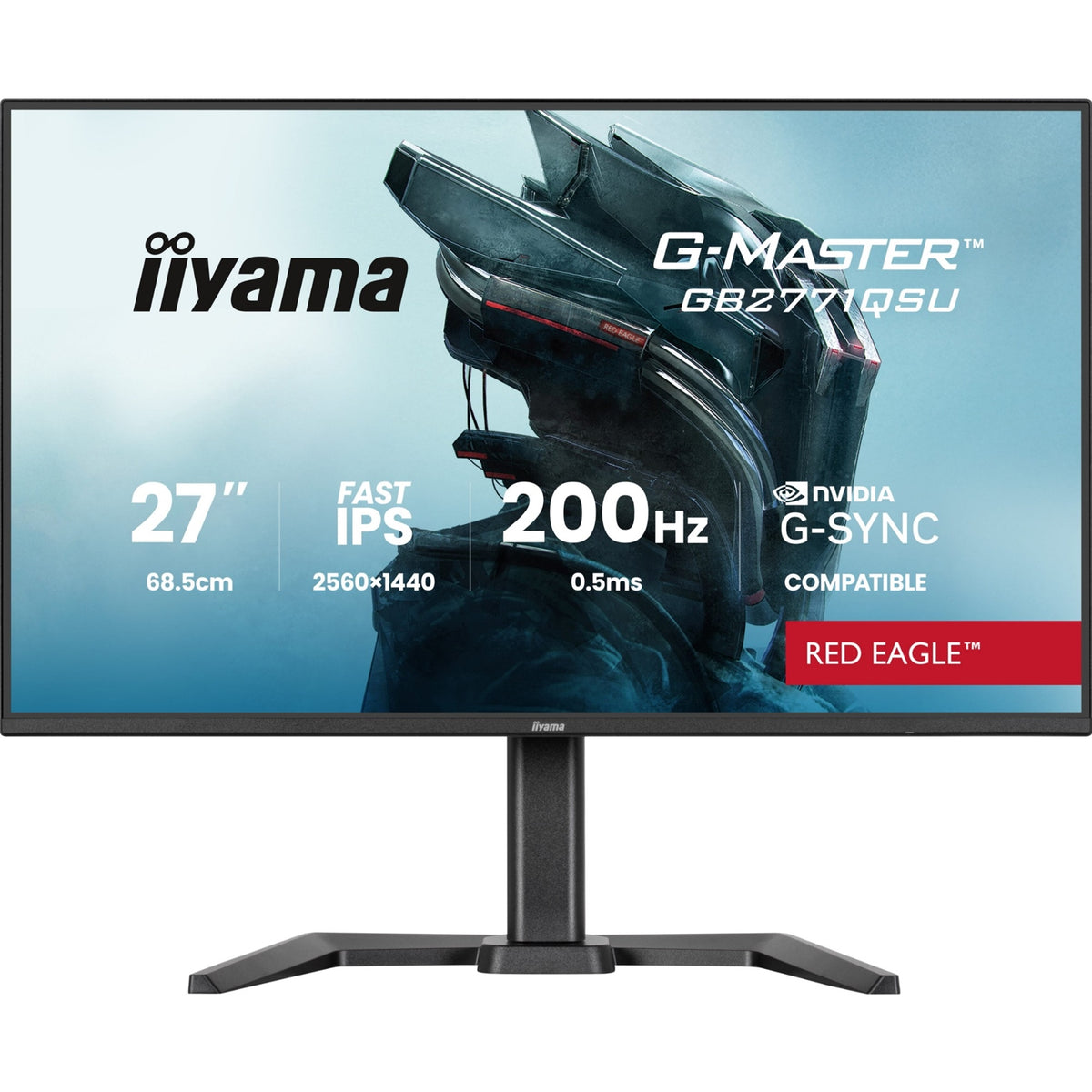 iiyama G-Master Red Eagle gaming monitor GB2771QSU-B1 27" Black