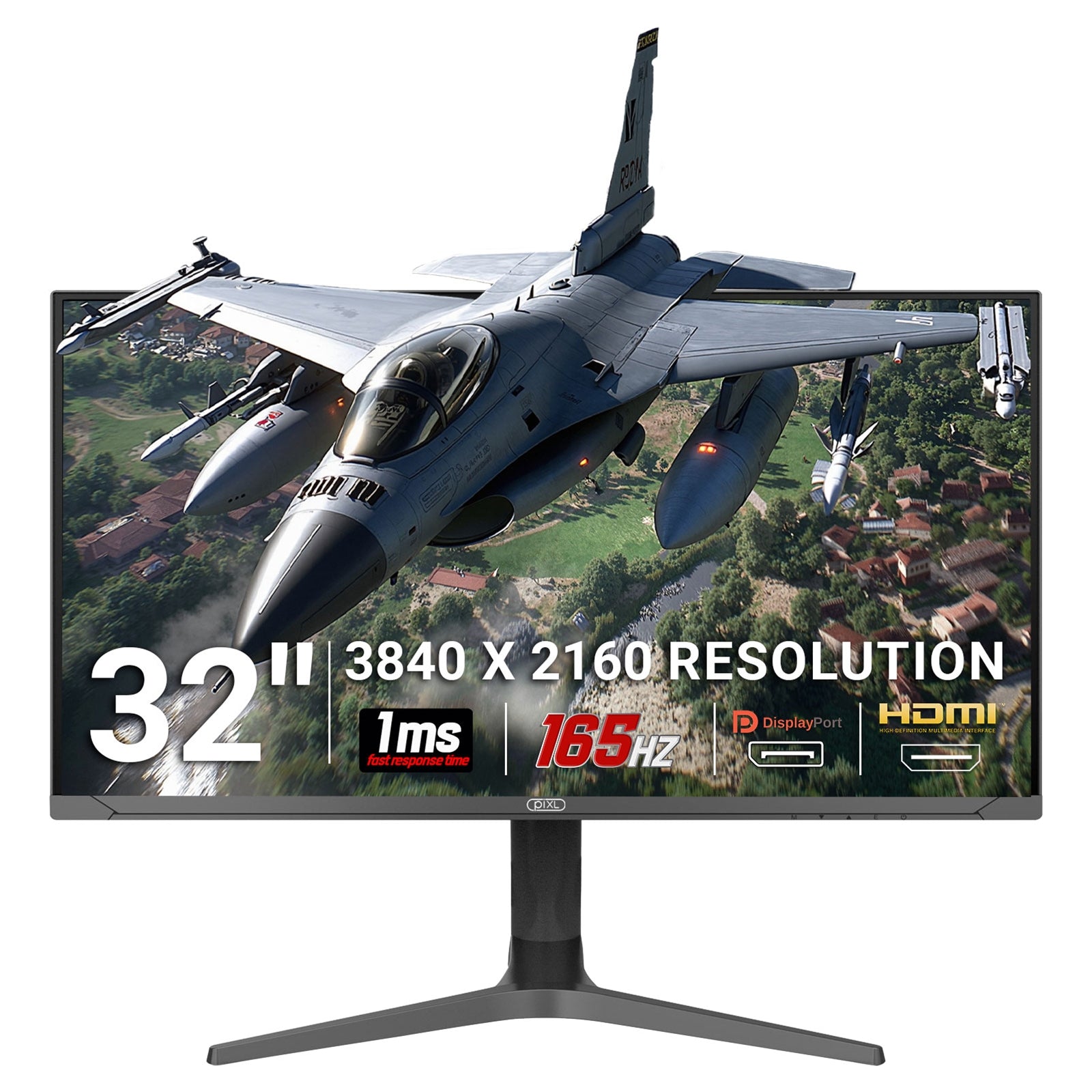 piXL CM32G7 32 Inch 144Hz 4K Widescreen IPS Gaming Monitor with AMD FreeSync & Nvidia G-Sync