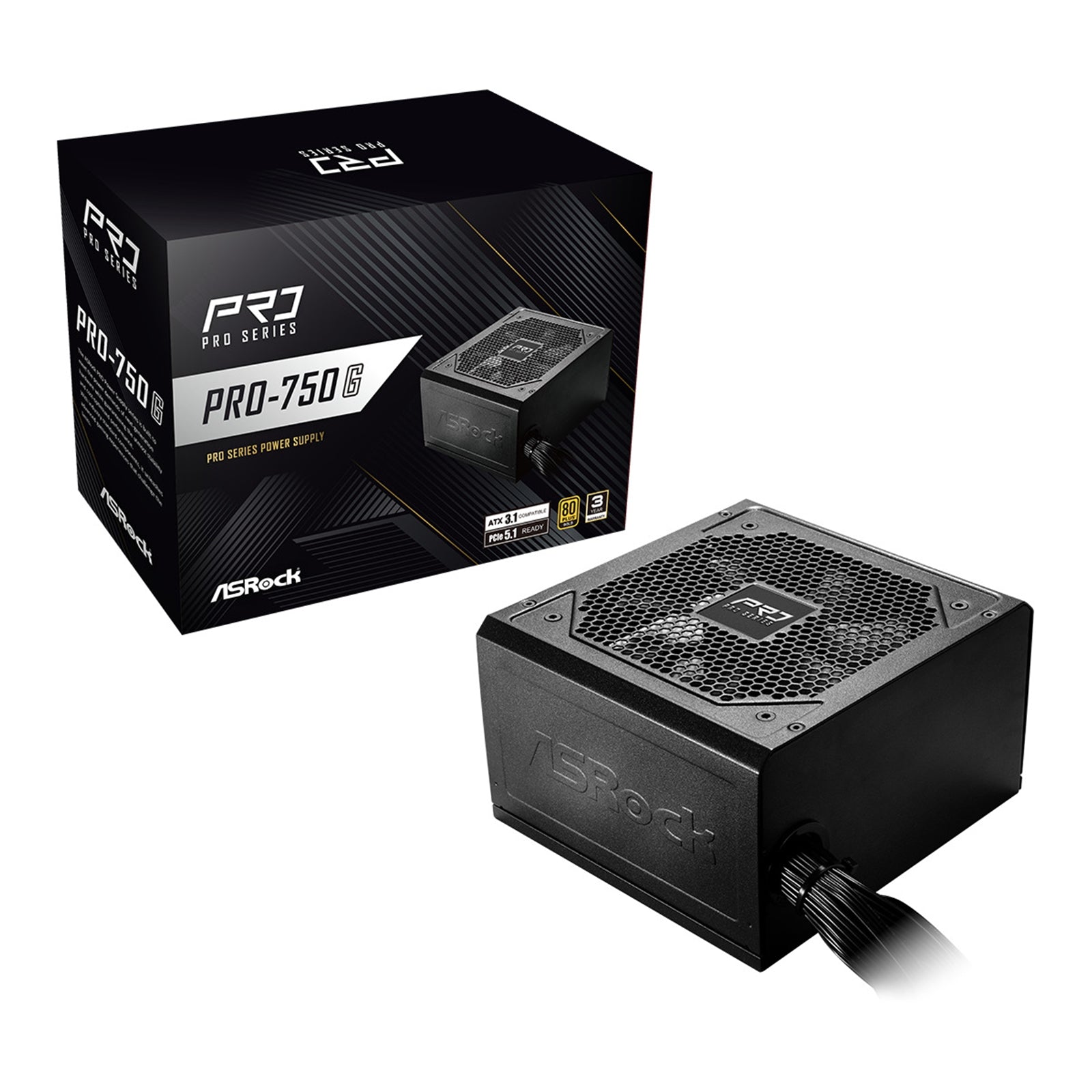 ASRock PRO-750G 750W ATX Power Supply Unit