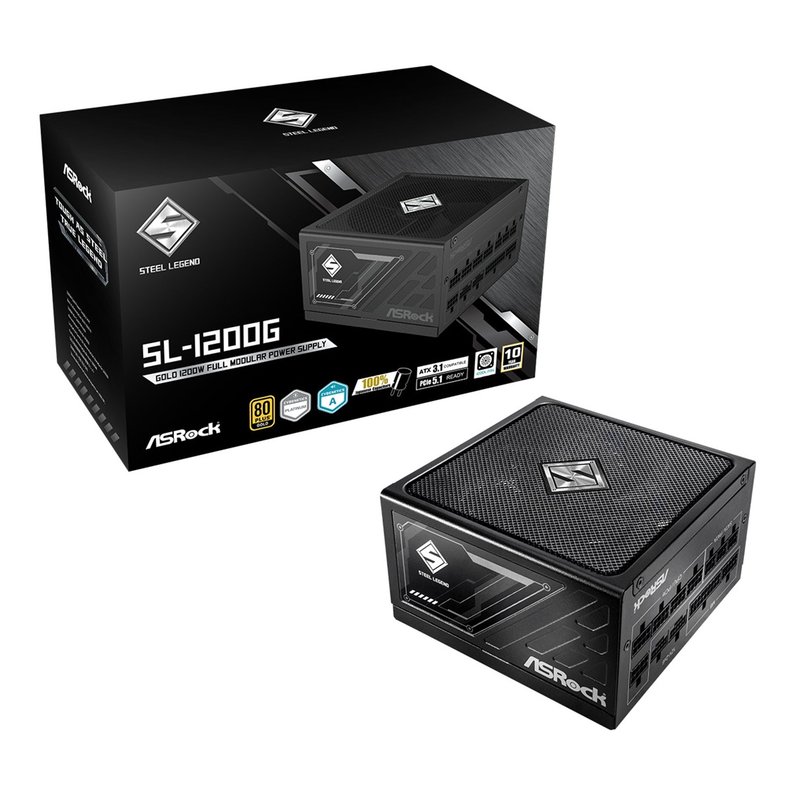 ASRock Steel Legend SL-1000G 1000W ATX Power Supply Unit
