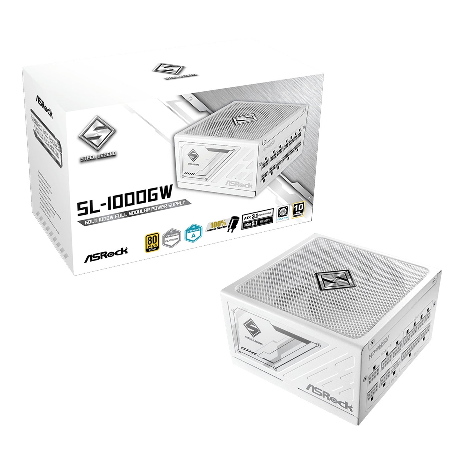 ASRock Steel Legend SL-1000G 1000W ATX Power Supply Unit