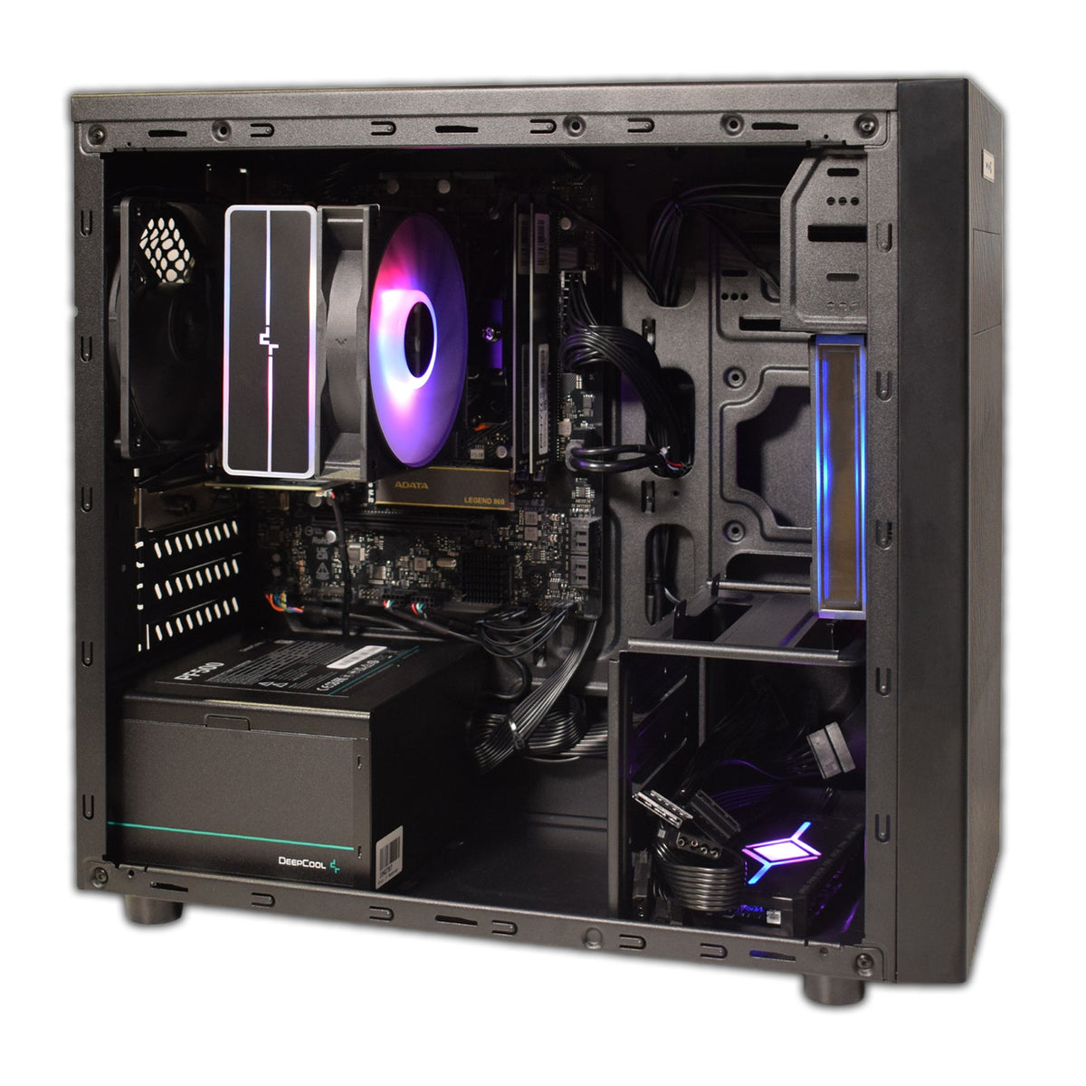 RGB Micro Tower - AMD Ryzen 3 4300G Quad Core 8 Thread 3.80GHz (4.00GHz Boost)