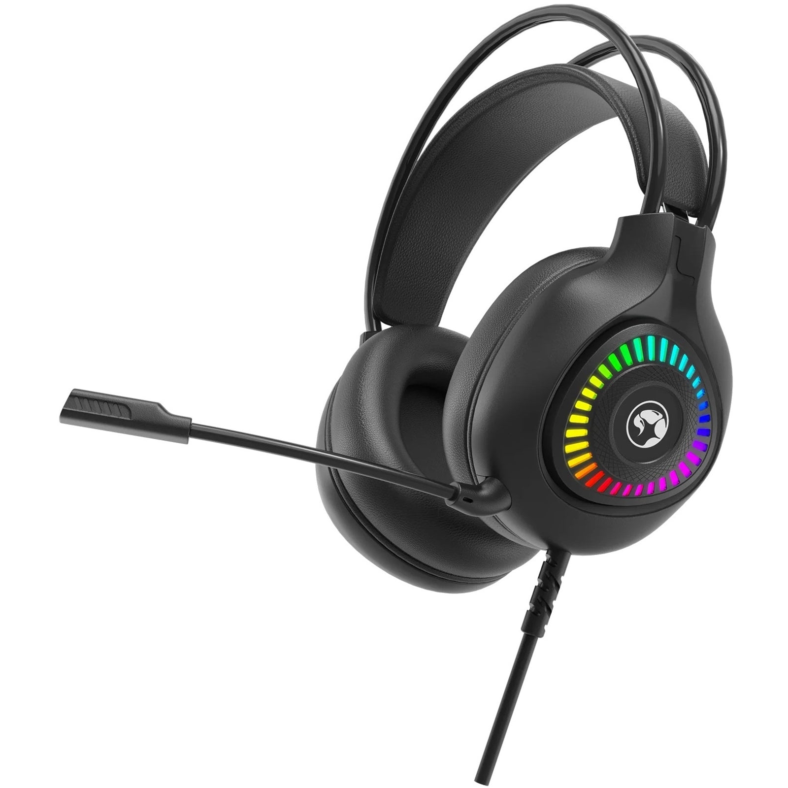 Marvo H8325 Akari 40 USB 2.0 Wired Gaming RGB Headset (Black)